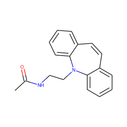 CC(=O)NCCN1c2ccccc2C=Cc2ccccc21 ZINC000013581668