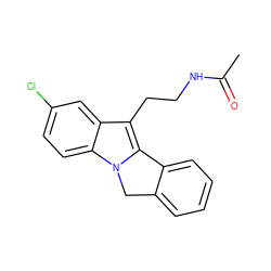 CC(=O)NCCc1c2n(c3ccc(Cl)cc13)Cc1ccccc1-2 ZINC000013805842