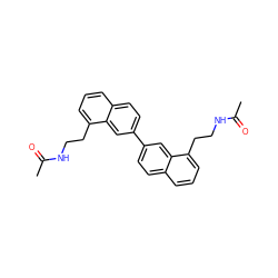 CC(=O)NCCc1cccc2ccc(-c3ccc4cccc(CCNC(C)=O)c4c3)cc12 ZINC000034011971