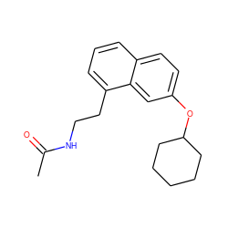 CC(=O)NCCc1cccc2ccc(OC3CCCCC3)cc12 ZINC000013781824