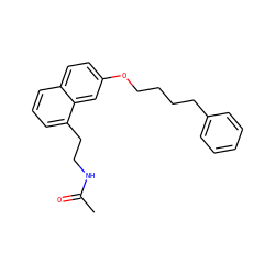 CC(=O)NCCc1cccc2ccc(OCCCCc3ccccc3)cc12 ZINC000653782631