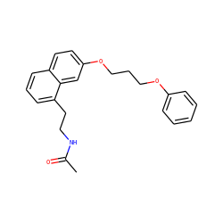 CC(=O)NCCc1cccc2ccc(OCCCOc3ccccc3)cc12 ZINC000653782585