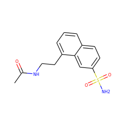 CC(=O)NCCc1cccc2ccc(S(N)(=O)=O)cc12 ZINC000040848191