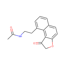 CC(=O)NCCc1cccc2ccc3c(c12)C(=O)CO3 ZINC000013781228