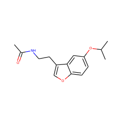 CC(=O)NCCc1coc2ccc(OC(C)C)cc12 ZINC000013781790