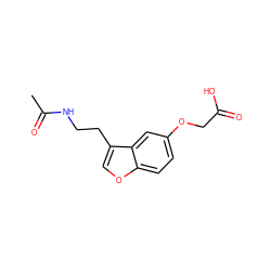 CC(=O)NCCc1coc2ccc(OCC(=O)O)cc12 ZINC000013781742