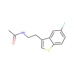 CC(=O)NCCc1csc2ccc(F)cc12 ZINC000071331952