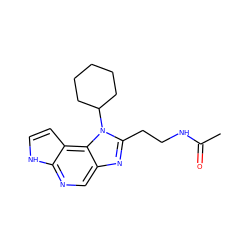 CC(=O)NCCc1nc2cnc3[nH]ccc3c2n1C1CCCCC1 ZINC000095559779