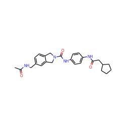 CC(=O)NCc1ccc2c(c1)CN(C(=O)Nc1ccc(NC(=O)CC3CCCC3)cc1)C2 ZINC000167039072