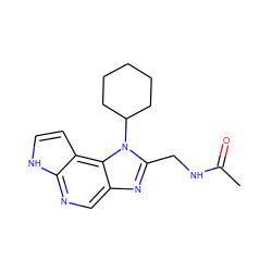 CC(=O)NCc1nc2cnc3[nH]ccc3c2n1C1CCCCC1 ZINC000095561975