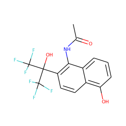 CC(=O)Nc1c(C(O)(C(F)(F)F)C(F)(F)F)ccc2c(O)cccc12 ZINC000013489830