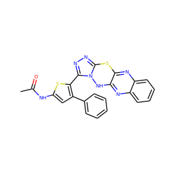 CC(=O)Nc1cc(-c2ccccc2)c(-c2nnc3n2Nc2nc4ccccc4nc2S3)s1 ZINC000028826987