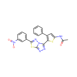 CC(=O)Nc1cc(-c2ccccc2)c(-c2nnc3sc(-c4cccc([N+](=O)[O-])c4)nn23)s1 ZINC000028827010