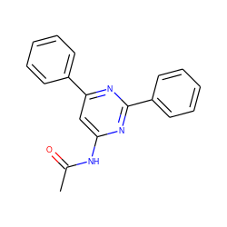 CC(=O)Nc1cc(-c2ccccc2)nc(-c2ccccc2)n1 ZINC000013586450