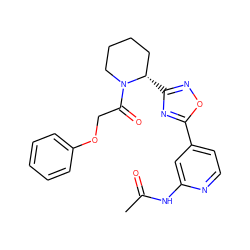 CC(=O)Nc1cc(-c2nc([C@H]3CCCCN3C(=O)COc3ccccc3)no2)ccn1 ZINC000143570984