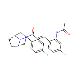 CC(=O)Nc1cc(Cl)ccc1/C=C/C(=O)N1C[C@@H]2CC[C@H](C1)N2Cc1ccc(F)cc1 ZINC000028530556