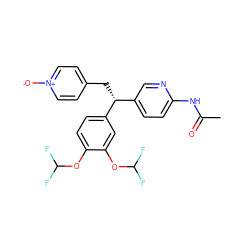 CC(=O)Nc1ccc([C@@H](Cc2cc[n+]([O-])cc2)c2ccc(OC(F)F)c(OC(F)F)c2)cn1 ZINC000013487924