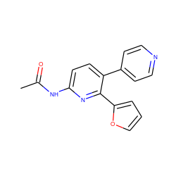 CC(=O)Nc1ccc(-c2ccncc2)c(-c2ccco2)n1 ZINC000049047041