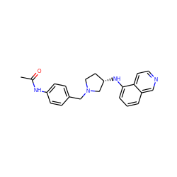 CC(=O)Nc1ccc(CN2CC[C@H](Nc3cccc4cnccc34)C2)cc1 ZINC000114031264