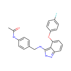 CC(=O)Nc1ccc(CNc2[nH]nc3cccc(Oc4ccc(F)cc4)c23)cc1 ZINC000028461471