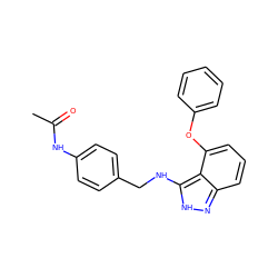 CC(=O)Nc1ccc(CNc2[nH]nc3cccc(Oc4ccccc4)c23)cc1 ZINC000028461382