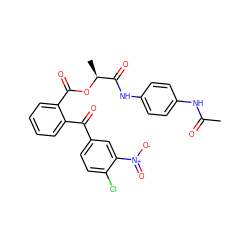 CC(=O)Nc1ccc(NC(=O)[C@H](C)OC(=O)c2ccccc2C(=O)c2ccc(Cl)c([N+](=O)[O-])c2)cc1 ZINC000003289525