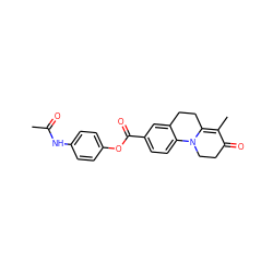 CC(=O)Nc1ccc(OC(=O)c2ccc3c(c2)CCC2=C(C)C(=O)CCN23)cc1 ZINC000028358055