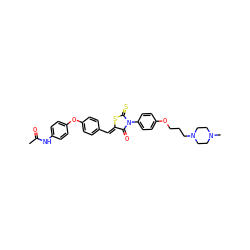 CC(=O)Nc1ccc(Oc2ccc(/C=C3\SC(=S)N(c4ccc(OCCCN5CCN(C)CC5)cc4)C3=O)cc2)cc1 ZINC000653794528