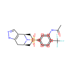 CC(=O)Nc1cccc([C@@H]2C[C@H]3Cc4[nH]ncc4[C@@H](C2)N3S(=O)(=O)c2ccc(C(F)(F)F)cc2)c1 ZINC000072123201