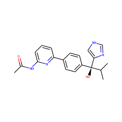 CC(=O)Nc1cccc(-c2ccc([C@](O)(c3c[nH]cn3)C(C)C)cc2)n1 ZINC000059972339