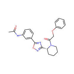 CC(=O)Nc1cccc(-c2nc([C@H]3CCCCN3C(=O)COc3ccccc3)no2)c1 ZINC000299857232