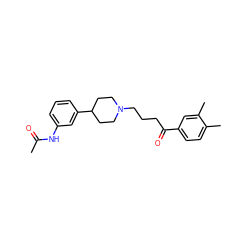 CC(=O)Nc1cccc(C2CCN(CCCC(=O)c3ccc(C)c(C)c3)CC2)c1 ZINC000028710562