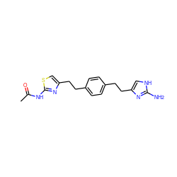 CC(=O)Nc1nc(CCc2ccc(CCc3c[nH]c(N)n3)cc2)cs1 ZINC000096271639