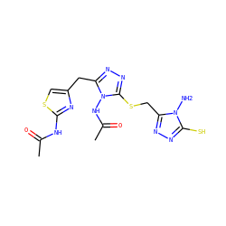 CC(=O)Nc1nc(Cc2nnc(SCc3nnc(S)n3N)n2NC(C)=O)cs1 ZINC000028817002