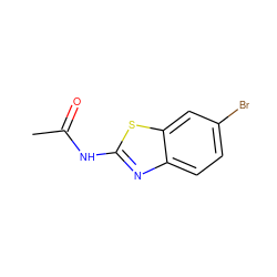 CC(=O)Nc1nc2ccc(Br)cc2s1 ZINC000000187856