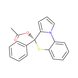 CC(=O)O[C@@]1(c2ccccc2)Sc2ccccc2-n2cccc21 ZINC000013651978