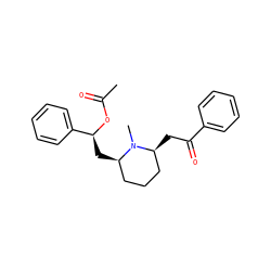 CC(=O)O[C@@H](C[C@@H]1CCC[C@H](CC(=O)c2ccccc2)N1C)c1ccccc1 ZINC000045358194