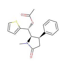 CC(=O)O[C@@H](c1cccs1)[C@H]1[C@@H](c2ccccc2)CC(=O)N1C ZINC000028462597