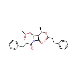 CC(=O)O[C@@H]1[C@@H]([C@@H](C)OC(=O)CCc2ccccc2)C(=O)N1C(=O)CCc1ccccc1 ZINC000045253677