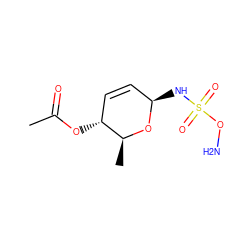 CC(=O)O[C@@H]1C=C[C@@H](NS(=O)(=O)ON)O[C@H]1C ZINC000473086405