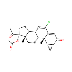 CC(=O)O[C@]1(C(C)=O)CC[C@@H]2[C@@H]3C=C(Cl)C4=CC(=O)[C@@H]5C[C@@H]5[C@]4(C)[C@@H]3CC[C@@]21C ZINC000013298318