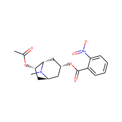 CC(=O)O[C@H]1C[C@@H]2C[C@@H](OC(=O)c3ccccc3[N+](=O)[O-])C[C@@H]1N2C ZINC000101660801