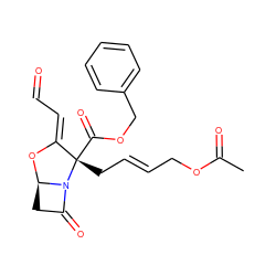 CC(=O)OC/C=C/C[C@]1(C(=O)OCc2ccccc2)/C(=C/C=O)O[C@@H]2CC(=O)N21 ZINC001772657620