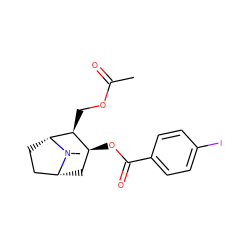 CC(=O)OC[C@H]1[C@@H](OC(=O)c2ccc(I)cc2)C[C@@H]2CC[C@H]1N2C ZINC000013779949