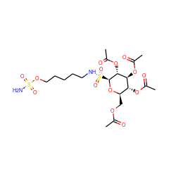 CC(=O)OC[C@H]1O[C@@H](S(=O)(=O)NCCCCCOS(N)(=O)=O)[C@H](OC(C)=O)[C@@H](OC(C)=O)[C@@H]1OC(C)=O ZINC000473086839