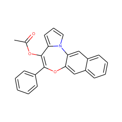 CC(=O)OC1=C(c2ccccc2)Oc2cc3ccccc3cc2-n2cccc21 ZINC000013757581