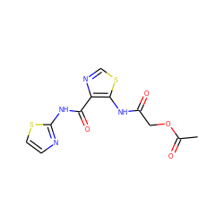 CC(=O)OCC(=O)Nc1scnc1C(=O)Nc1nccs1 ZINC000028121175