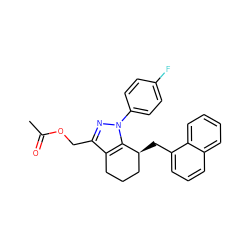 CC(=O)OCc1nn(-c2ccc(F)cc2)c2c1CCC[C@@H]2Cc1cccc2ccccc12 ZINC000026569138