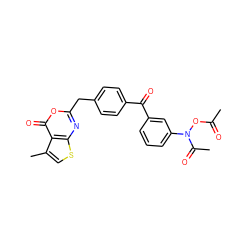 CC(=O)ON(C(C)=O)c1cccc(C(=O)c2ccc(Cc3nc4scc(C)c4c(=O)o3)cc2)c1 ZINC000032037432