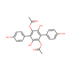 CC(=O)Oc1c(O)c(-c2ccc(O)cc2)c(OC(C)=O)c(O)c1-c1ccc(O)cc1 ZINC000014721711